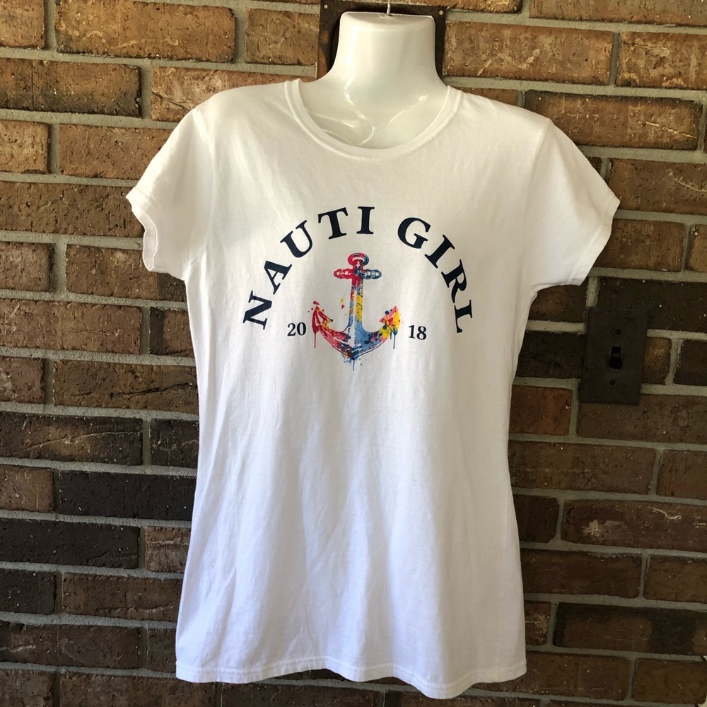 Nauti Stuff Nauti Girl Womens Small Fitted Tee